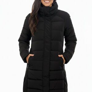 CALVIN KLEIN Women's Black Puffer Parka Jacket (S) Small Super Warm Coat (-25C)
